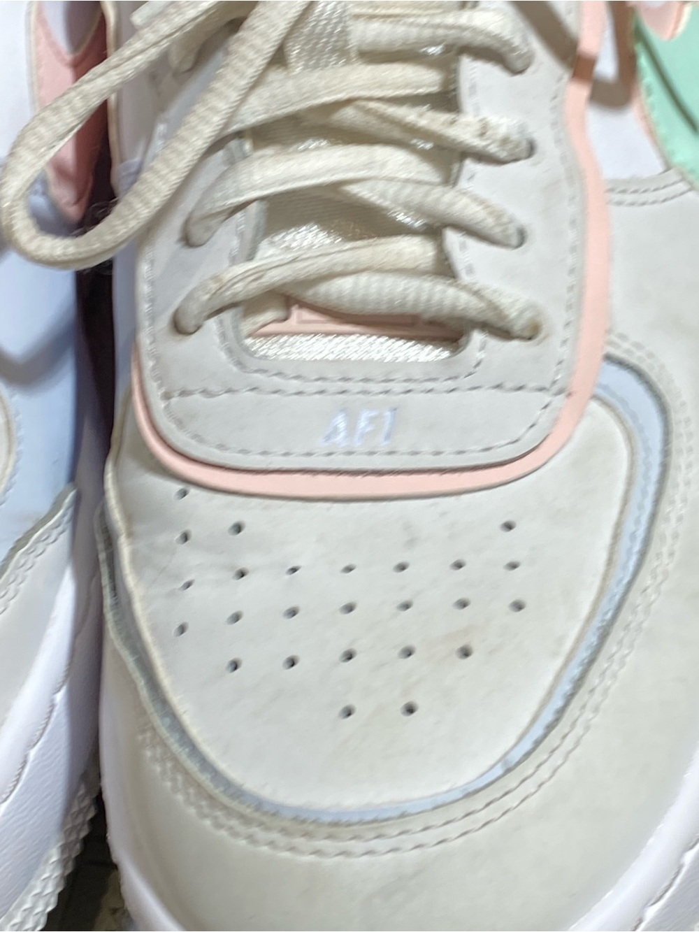 Nike Air Women’s Layered Sneakers in Mint & Pastel Pink - Picture 6 of 13